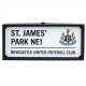 Μεταλλική φωτιζόμενη πινακίδα δρόμου LED Newcastle United FC