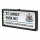 Μεταλλική φωτιζόμενη πινακίδα δρόμου LED Newcastle United FC