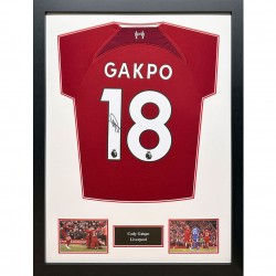 Liverpool FC – Υπογεγραμμένη Φανέλα Cody Gakpo (Πλαισιωμένη)