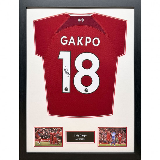 Liverpool FC – Υπογεγραμμένη Φανέλα Cody Gakpo (Πλαισιωμένη)