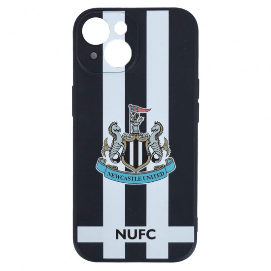 Θήκη κινητού Newcastle United FC iPhone 15 ριγέ, σιλικόνης