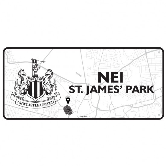 Πινακίδα Newcastle United FC Route To
