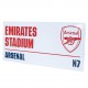 Arsenal FC White Street Sign