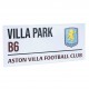 Πινακίδα δρόμου Aston Villa FC, λευκή