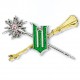 Wicked Wand & Broomstick Pin Badge
