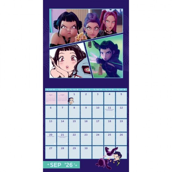 K-Pop Demon Hunters Square Calendar 2026