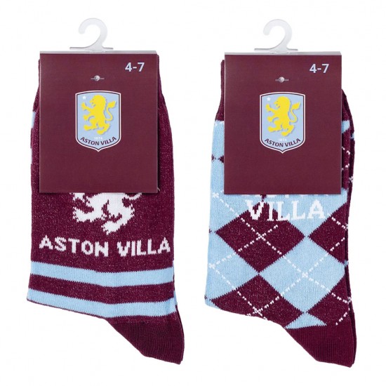 Κάλτσες Aston Villa FC, σετ 2 τεμ. (7-11)