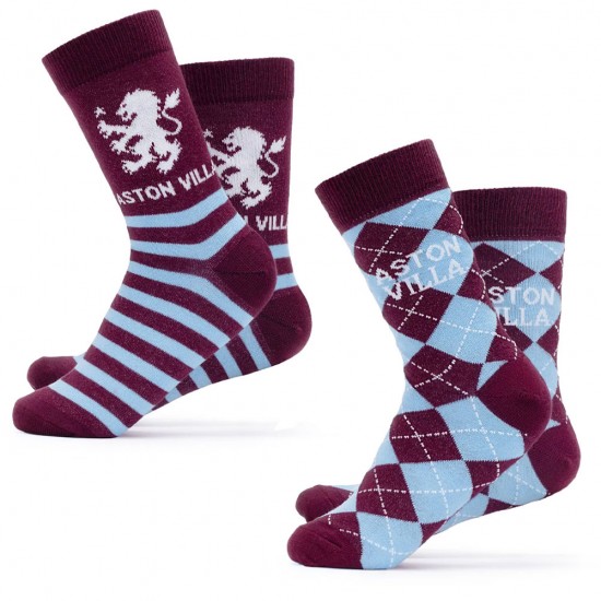 Κάλτσες Aston Villa FC, σετ 2 τεμ. (7-11)