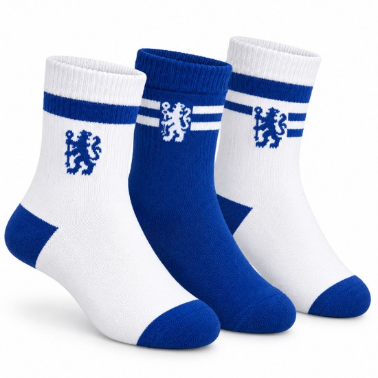Αθλητικές κάλτσες Chelsea FC για ενήλικες, σετ 3 τεμ. (4-7)