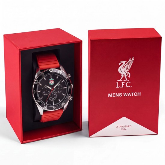 Ανδρικό ρολόι χρονογράφος Liverpool FC με λουρί σιλικόνης