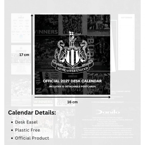 Επιτραπέζιο ημερολόγιο Newcastle United FC 2027
