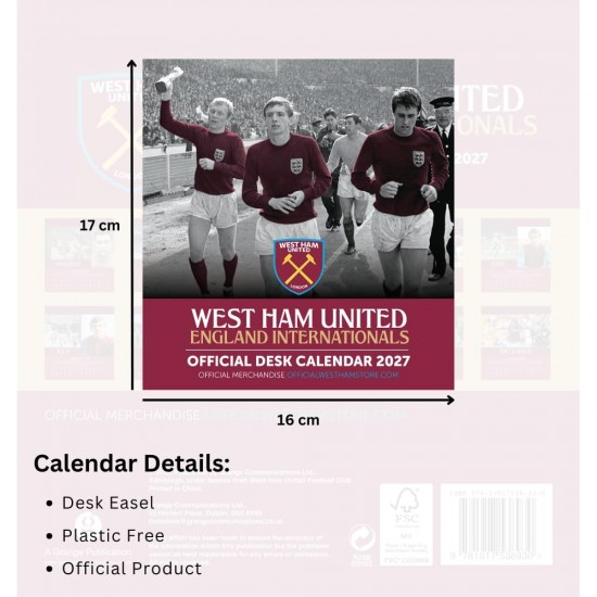 Επιτραπέζιο ημερολόγιο West Ham United FC 2027
