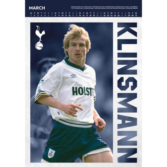 Ημερολόγιο τοίχου Tottenham Hotspur FC Deluxe 2027