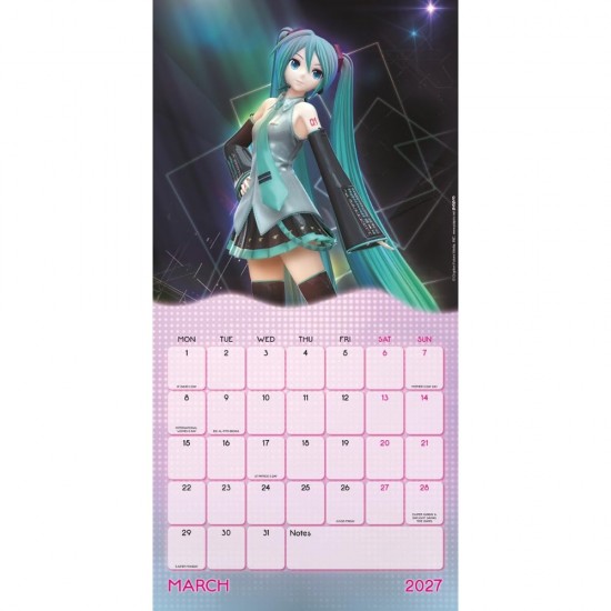Ημερολόγιο τοίχου Hatsune Miku 2027
