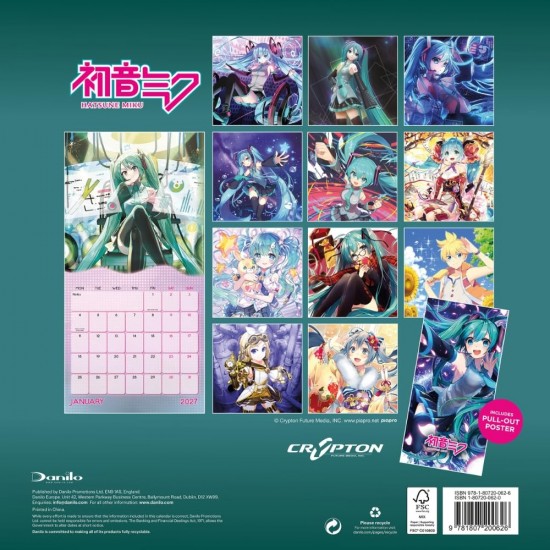Ημερολόγιο τοίχου Hatsune Miku 2027