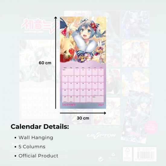 Ημερολόγιο τοίχου Hatsune Miku 2027