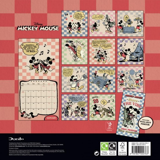 Ημερολόγιο τοίχου Mickey Mouse 2027