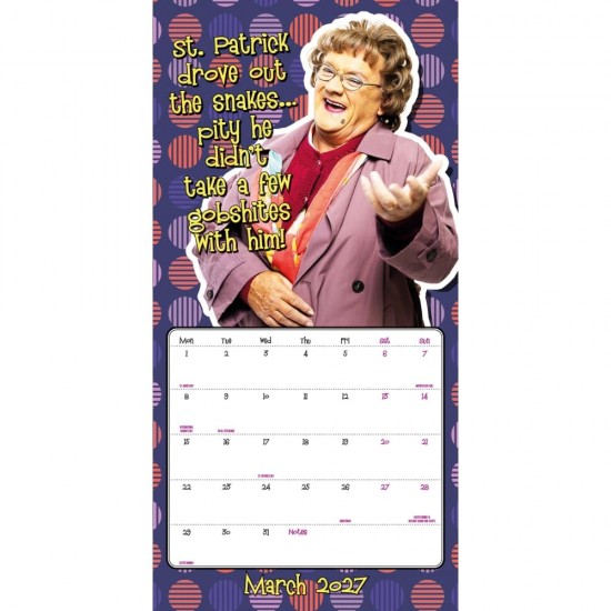 Ημερολόγιο τοίχου Mrs Browns Boys 2027