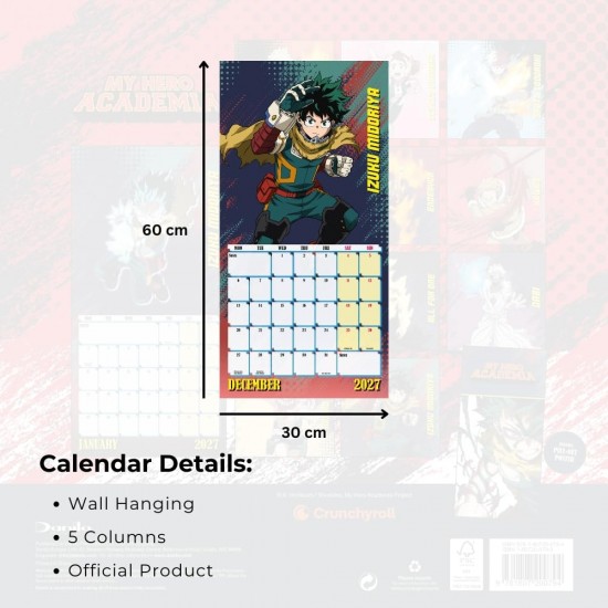 Ημερολόγιο τοίχου My Hero Academia 2027