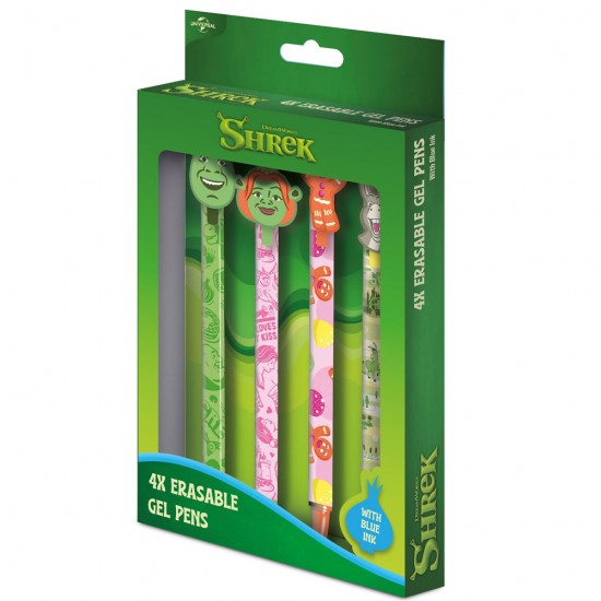 Στυλό gel που σβήνουν Shrek, σετ 4 τεμ.