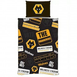 Σετ παπλωματοθήκης Wolverhampton Wanderers FC Patch, μονό