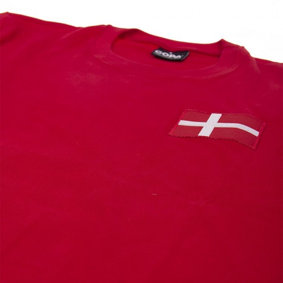 Denmark 1970s Short Sleeve Retro Football Shirt