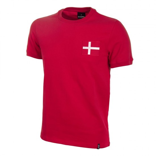 Denmark 1970s Short Sleeve Retro Football Shirt