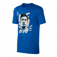 Μεσι μπλουζάκι 'Πορτραίτο', μπλε ρουά