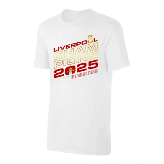 Λίβερπουλ μπλουζάκι ''CHAMPIONS 2025'', λευκό