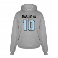 Μαραντόνα φούτερ με κουκούλα 'Νο.10', γκρι