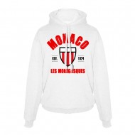 Μονακό φούτερ με κουκούλα 'Est. 1924', λευκό