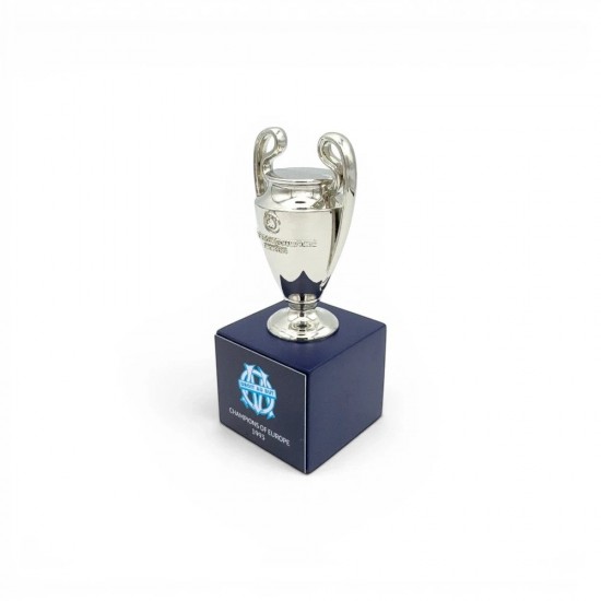 UEFA Champions League τρισδιάστατη μινιατούρα τροπαίου σε ξύλινη βάση Μαρσέιγ (70mm)