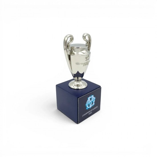 UEFA Champions League τρισδιάστατη μινιατούρα τροπαίου σε ξύλινη βάση Μαρσέιγ (70mm)