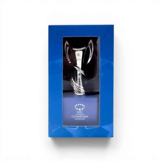 UEFA Women’s Champions League τρισδιάστατη μινιατούρα τροπαίου σε ξύλινη βάση (70mm)
