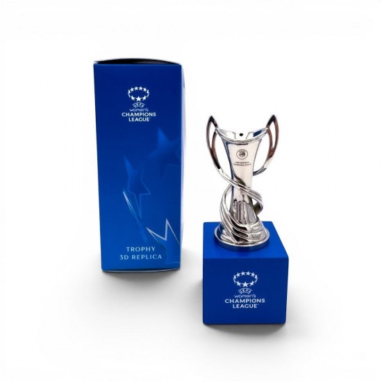 UEFA Women’s Champions League τρισδιάστατη μινιατούρα τροπαίου σε ξύλινη βάση (70mm)