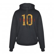 Ρόμα φούτερ με κουκούλα 'Totti No10', μαύρο