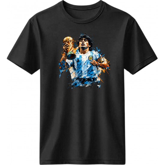Μαραντόνα μπλουζάκι '' El Diego World Champion 1986,'' μαύρο