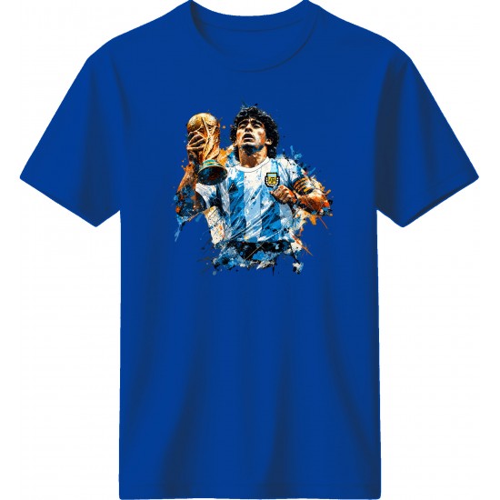 Μαραντόνα μπλουζάκι '' El Diego World Champion 1986,'' μπλε ρουά