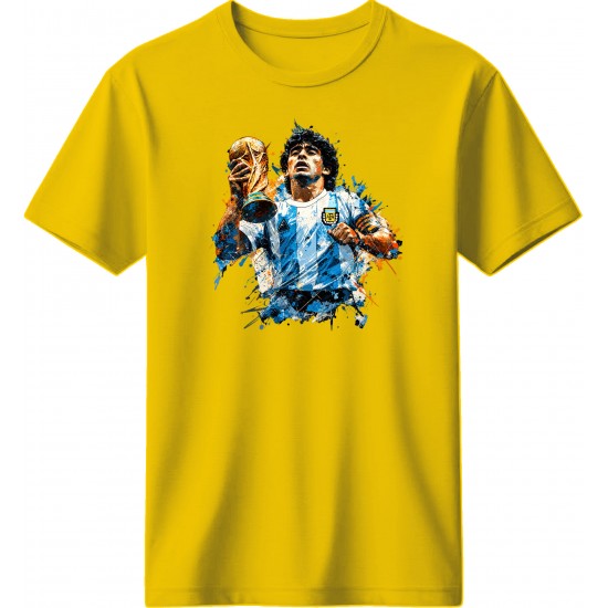 Μαραντόνα μπλουζάκι '' El Diego World Champion 1986,'' κίτρινο