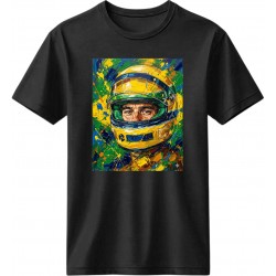 Άιρτον Σένα μπλουζάκι Brazilian Racing Legend, μαύρο