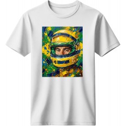 Άιρτον Σένα μπλουζάκι Brazilian Racing Legend, λευκό