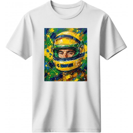 Άιρτον Σένα μπλουζάκι Brazilian Racing Legend, λευκό