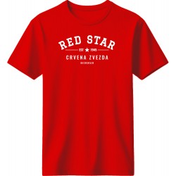 Ερυθρός Αστέρας μπλουζάκι «Red Star Est 1945», κόκκινο