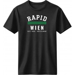 Ραπίντ Βιέννης μπλουζάκι «Rapid Wien Seit 1899», μαύρο