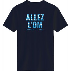 Ολιμπίκ Μαρσέιγ μπλουζάκι «Allez l'OM», μπλε σκούρο