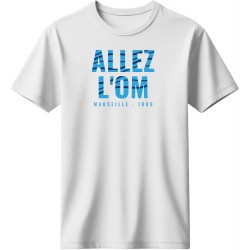 Ολιμπίκ Μαρσέιγ μπλουζάκι «Allez l'OM», λευκό