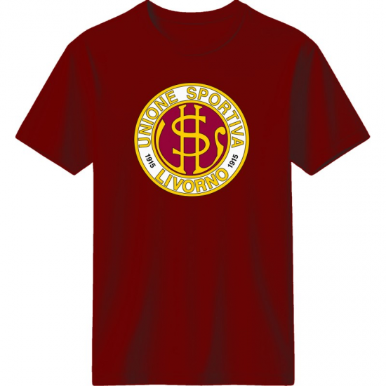 Λιβόρνο μπλουζάκι ΄''Livorno 1915 Vintage Crest T-Shirt'' – Retro Italian Football Edition, βυσσινί