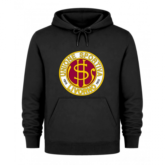 Λιβόρνο φούτερ΄''Livorno 1915 Vintage Crest T-Shirt'' – Retro Italian Football Edition, μαύρο