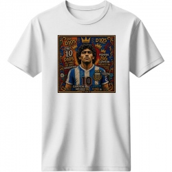 Maradona retro t-shirt ''El Dios del Fútbol -Mexico 1986 Legend T-Shirt'', λευκό