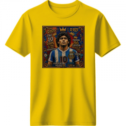 Maradona retro t-shirt ''El Dios del Fútbol -Mexico 1986 Legend T-Shirt'', κίτρινο